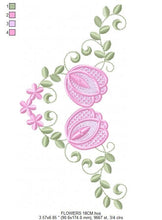 Load image into Gallery viewer, Floral Frame embroidery designs - Flower embroidery design machine embroidery pattern - Rose wreath laurel embroidery file  instant download
