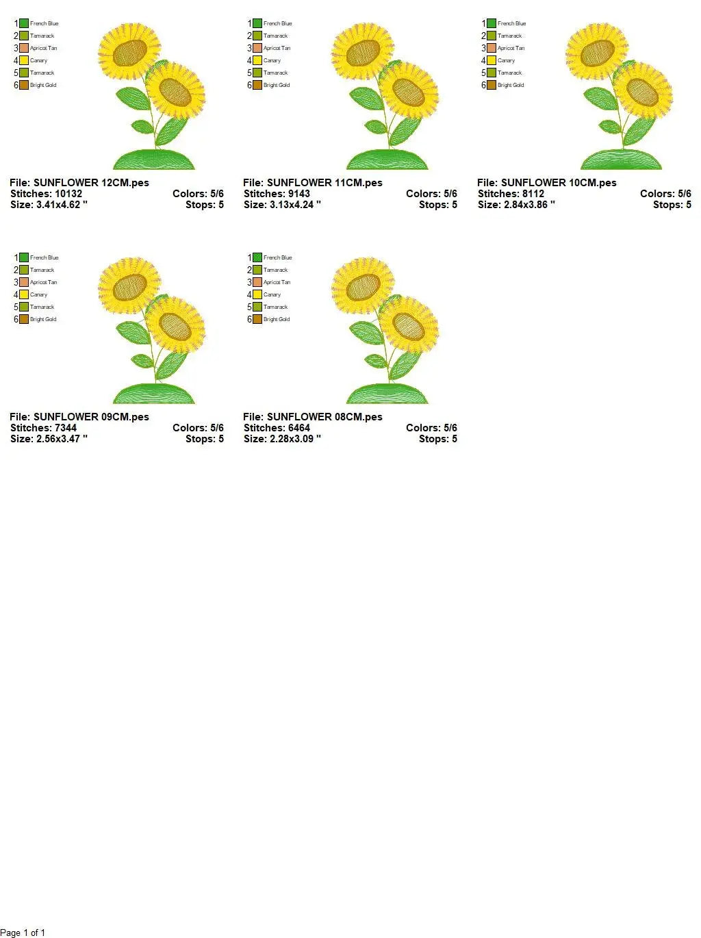 Sunflowers embroidery designs - Flower embroidery design machine embroidery pattern - Towel embroidery file - floral embroidery pes jef hus Marcia Embroidery