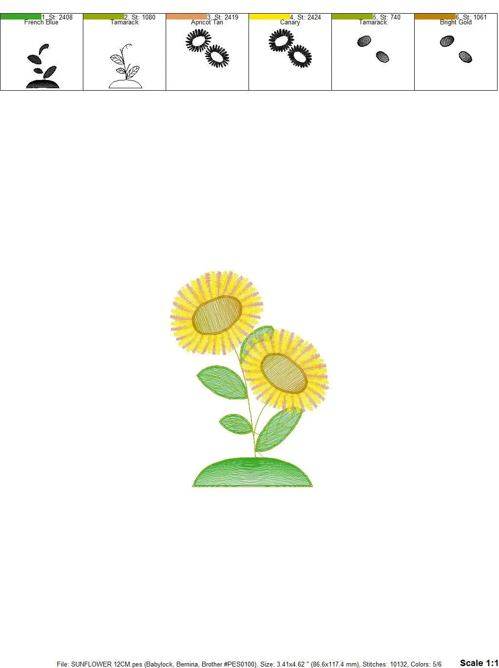 Sunflowers embroidery designs - Flower embroidery design machine embroidery pattern - Towel embroidery file - floral embroidery pes jef hus Marcia Embroidery