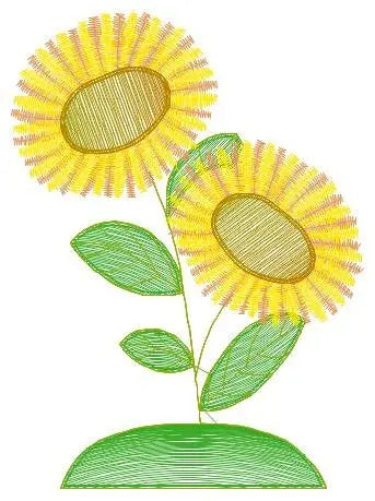 Sunflowers embroidery designs - Flower embroidery design machine embroidery pattern - Towel embroidery file - floral embroidery pes jef hus Marcia Embroidery