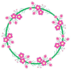 Monogram Frame embroidery designs - Flower embroidery design machine embroidery pattern - Floral embroidery file - baby girl embroidery pes