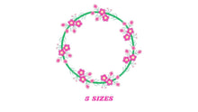 Load image into Gallery viewer, Monogram Frame embroidery designs - Flower embroidery design machine embroidery pattern - Floral embroidery file - baby girl embroidery pes
