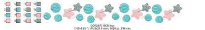Stars Border embroidery designs - Divider embroidery design machine embroidery pattern - Line embroidery file - tea towel embroidery pes jef Marcia Embroidery