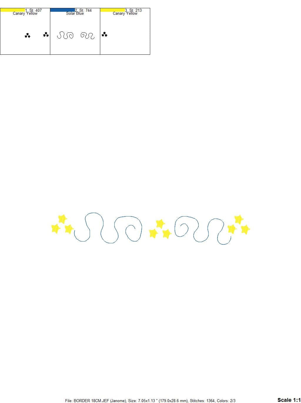 Stars Border embroidery designs - Divider embroidery design machine embroidery pattern - Line embroidery file - Towel embroidery flourish - Marcia Embroidery
