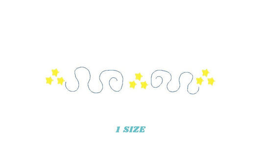 Stars Border embroidery designs - Divider embroidery design machine embroidery pattern - Line embroidery file - Towel embroidery flourish - Marcia Embroidery