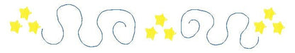 Stars Border embroidery designs - Divider embroidery design machine embroidery pattern - Line embroidery file - Towel embroidery flourish - Marcia Embroidery