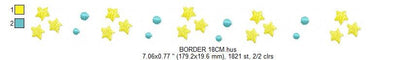 Star Border embroidery designs - Divider embroidery design machine embroidery pattern - Line embroidery file - tea towel embroidery download Marcia Embroidery