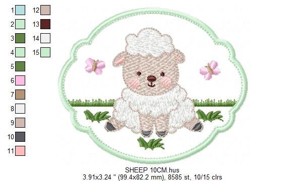 Sheep embroidery design - Lamb embroidery designs machine embroidery pattern - Baby boy embroidery file - Animal quilt embroidery download Marcia Embroidery