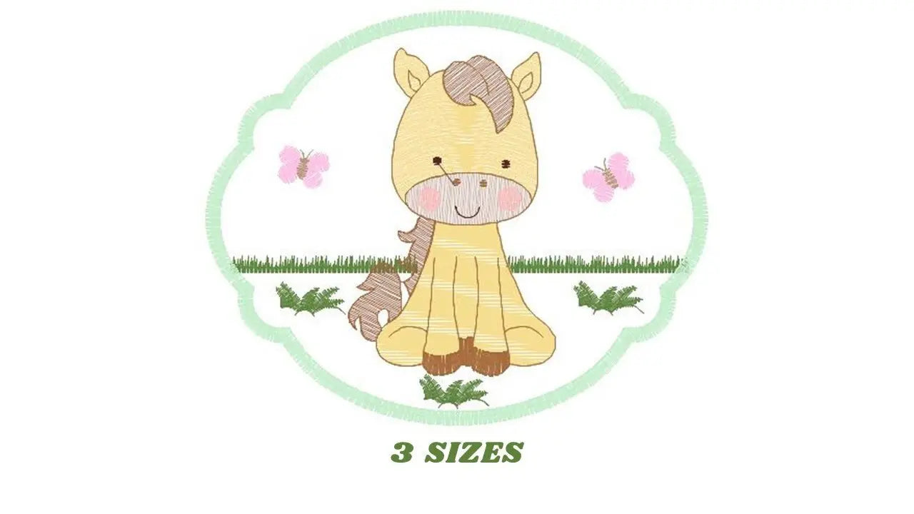 Horse embroidery design - Baby Boy embroidery designs machine embroidery pattern - Barn Farm animals embroidery file - instant download pes Marcia Embroidery