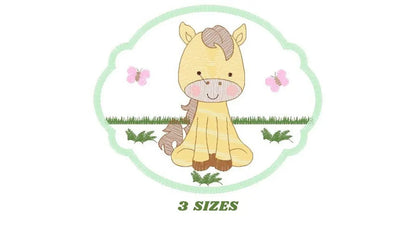 Horse embroidery design - Baby Boy embroidery designs machine embroidery pattern - Barn Farm animals embroidery file - instant download pes Marcia Embroidery