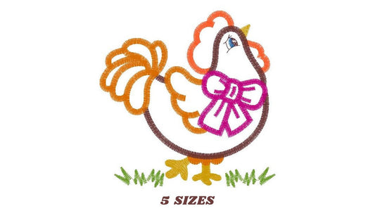 Chicken embroidery designs - Rooster embroidery design machine embroidery pattern - instant download - Kitchen embroidery file tea towel pes
