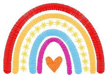 Carica l&#39;immagine nel visualizzatore di Gallery, Boho Rainbow embroidery design - Colorful Rainbow embroidery designs machine embroidery pattern - Baby girl embroidery file - pes download
