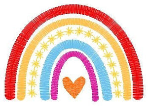 Boho Rainbow embroidery design - Colorful Rainbow embroidery designs machine embroidery pattern - Baby girl embroidery file - pes download