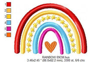 Cargar imagen en el visor de la galería, Boho Rainbow embroidery design - Colorful Rainbow embroidery designs machine embroidery pattern - Baby girl embroidery file - pes download
