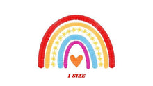 Load image into Gallery viewer, Boho Rainbow embroidery design - Colorful Rainbow embroidery designs machine embroidery pattern - Baby girl embroidery file - pes download
