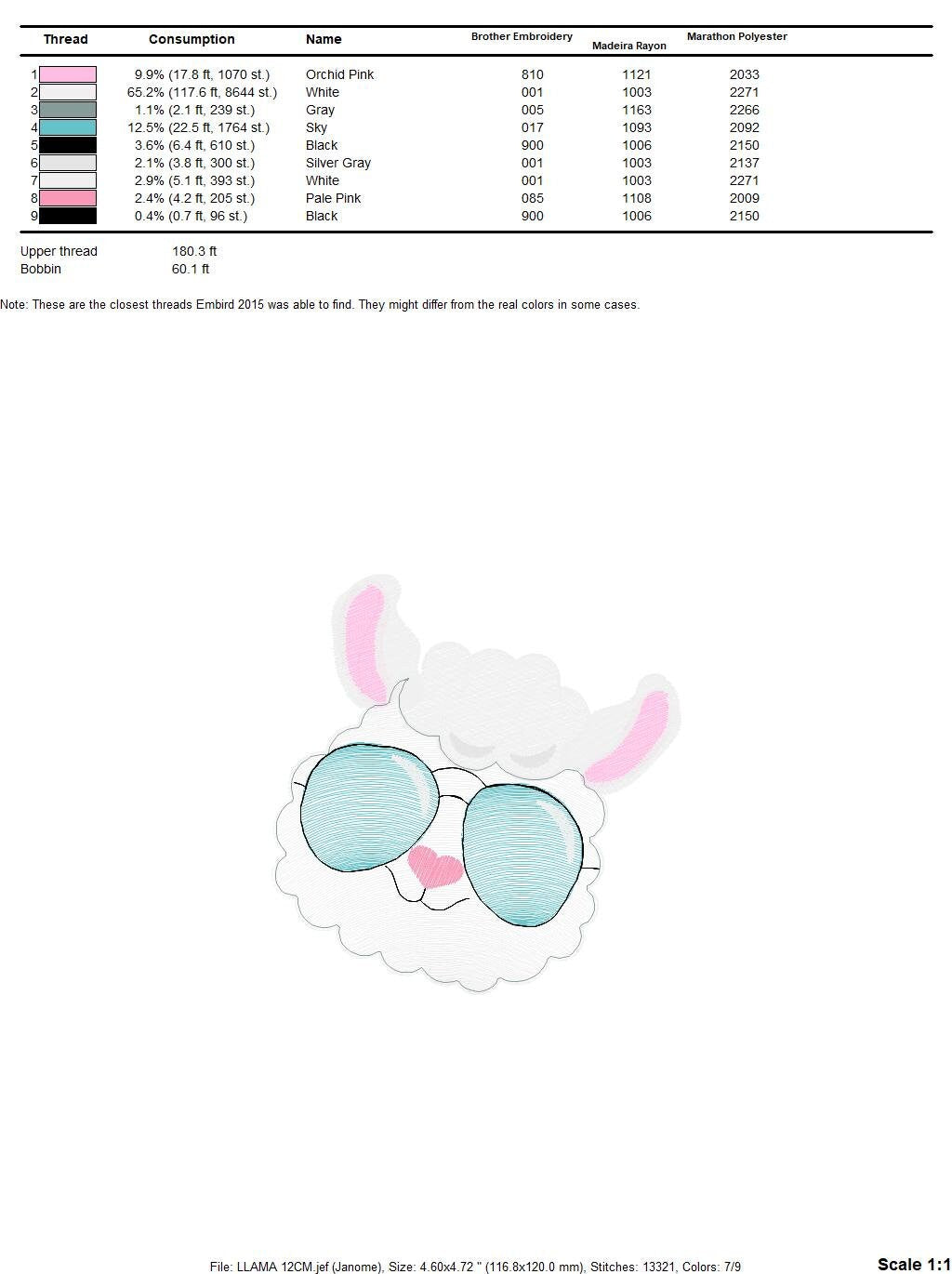 Llama embroidery design - Llama with glasses embroidery designs machine embroidery pattern - Baby girl embroidery file - instant download Marcia Embroidery