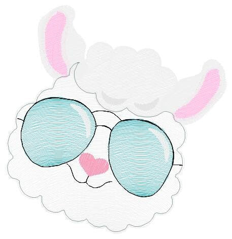 Llama embroidery design - Llama with glasses embroidery designs machine embroidery pattern - Baby girl embroidery file - instant download Marcia Embroidery