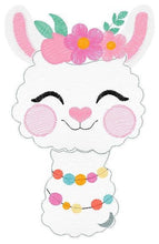 Cargar imagen en el visor de la galería, Llama embroidery design - Animals embroidery designs machine embroidery pattern - Baby girl embroidery file - Mexican llama instant download
