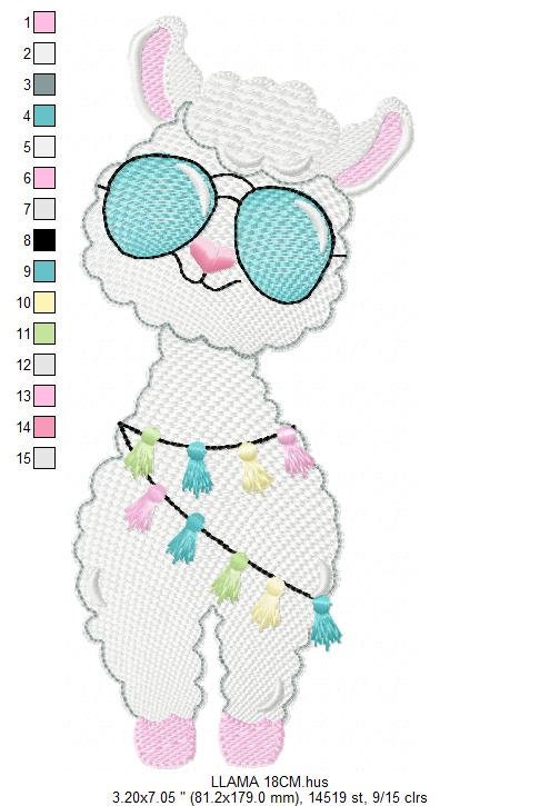 Llama embroidery design - Animals embroidery designs machine embroidery pattern - Baby boy embroidery file - instant embroidery download pes