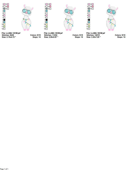 Llama embroidery design - Animals embroidery designs machine embroidery pattern - Baby boy embroidery file - instant embroidery download pes
