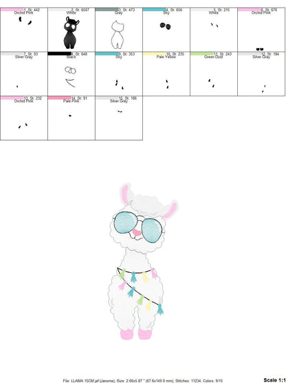 Llama embroidery design - Animals embroidery designs machine embroidery pattern - Baby boy embroidery file - instant embroidery download pes