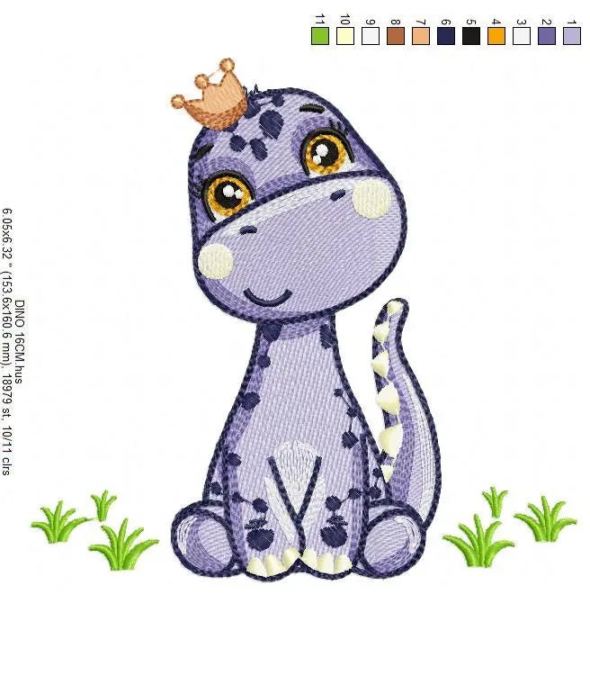 Dinosaur embroidery designs - Dino embroidery design machine embroidery pattern - instant download - Brontosaurus embroidery file pes jef Marcia Embroidery