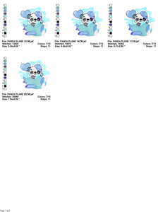 Panda in a plane embroidery design - Animal embroidery designs machine embroidery pattern - Baby boy embroidery file - Panda embroidery kid