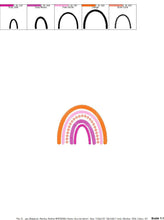 Cargar imagen en el visor de la galería, Boho Rainbow embroidery design - Colorful Rainbow embroidery designs machine embroidery pattern - Baby girl embroidery file - pes download
