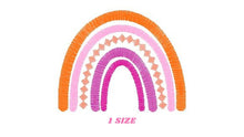 Cargar imagen en el visor de la galería, Boho Rainbow embroidery design - Colorful Rainbow embroidery designs machine embroidery pattern - Baby girl embroidery file - pes download
