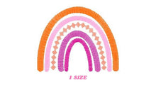 Load image into Gallery viewer, Boho Rainbow embroidery design - Colorful Rainbow embroidery designs machine embroidery pattern - Baby girl embroidery file - pes download
