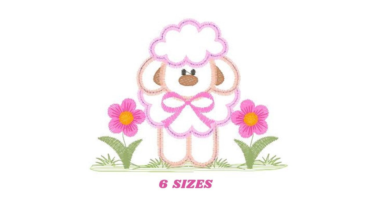 Sheep embroidery design - Lamb embroidery designs machine embroidery pattern - baby girl embroidery file - newborn embroidery sheep applique - Marcia Embroidery