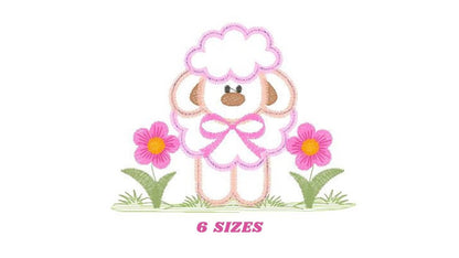 Sheep embroidery design - Lamb embroidery designs machine embroidery pattern - baby girl embroidery file - newborn embroidery sheep applique - Marcia Embroidery
