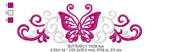 Butterfly embroidery designs - Adult Towel embroidery design machine embroidery pattern - Tea towel embroidery file - kitchen cloth pes jef