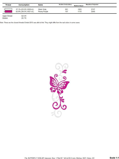 Butterfly embroidery designs - Adult Towel embroidery design machine embroidery pattern - Tea towel embroidery file - kitchen cloth pes jef