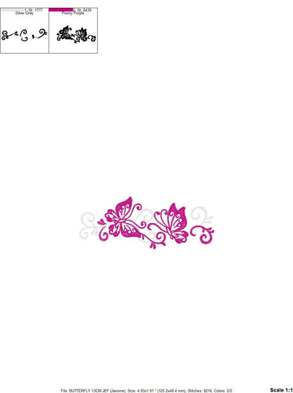 Butterflies embroidery designs - Adult Towel embroidery design machine embroidery pattern - Tea towel embroidery file - kitchen cloth pes Marcia Embroidery