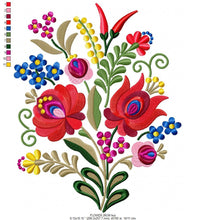 Cargar imagen en el visor de la galería, Hungarian embroidery designs - Flowers embroidery design machine embroidery pattern - Floral embroidery file - instant download digital file
