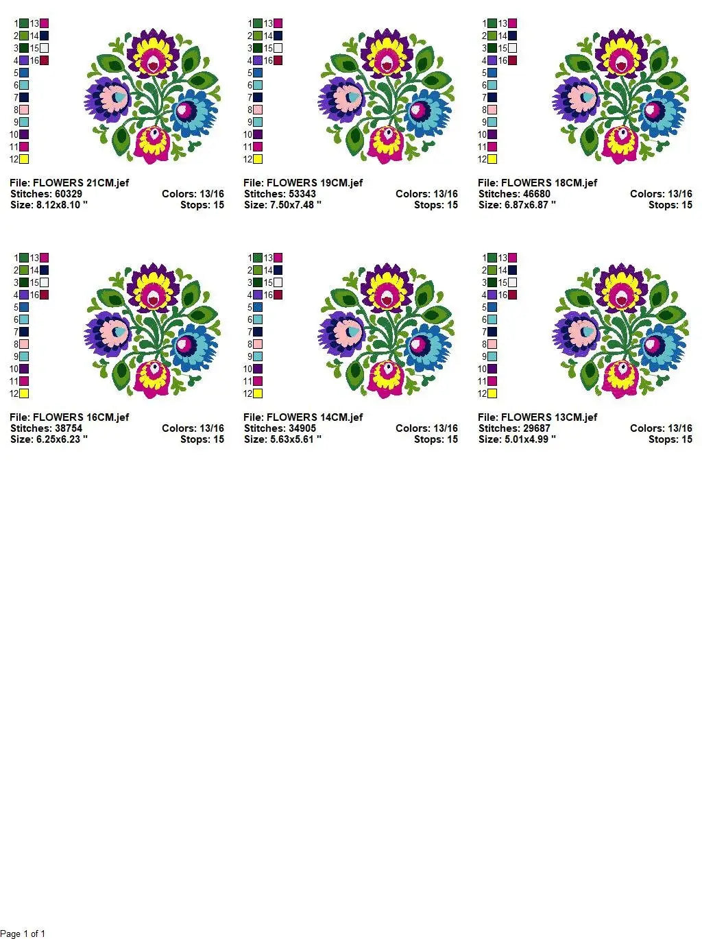 Hungarian embroidery designs - Flower embroidery design machine embroidery pattern - Floral embroidery file - instant download digital file Marcia Embroidery