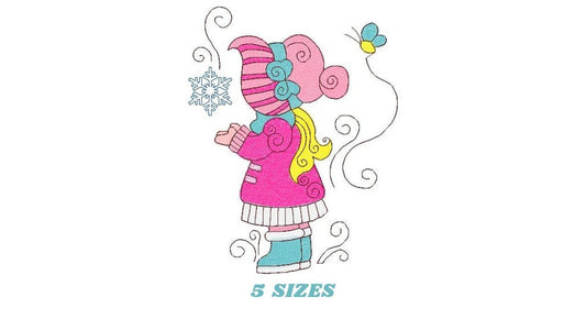 Sun bonnet embroidery designs - Sunbonnet Sue embroidery design machine embroidery pattern -  Winter embroidery file - instant download pes Marcia Embroidery