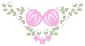 Floral Frame embroidery designs - Flower embroidery design machine embroidery pattern - Rose wreath laurel embroidery file  instant download