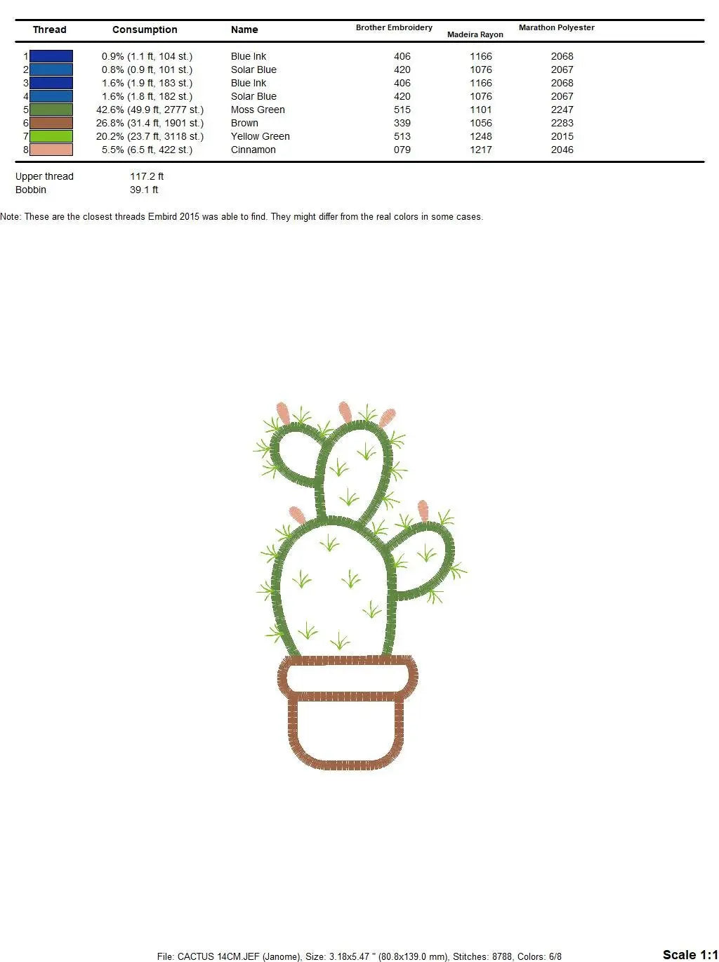 Cactus embroidery designs - Cactus vases embroidery design machine embroidery pattern - Vase embroidery file cactus applique design garden Marcia Embroidery