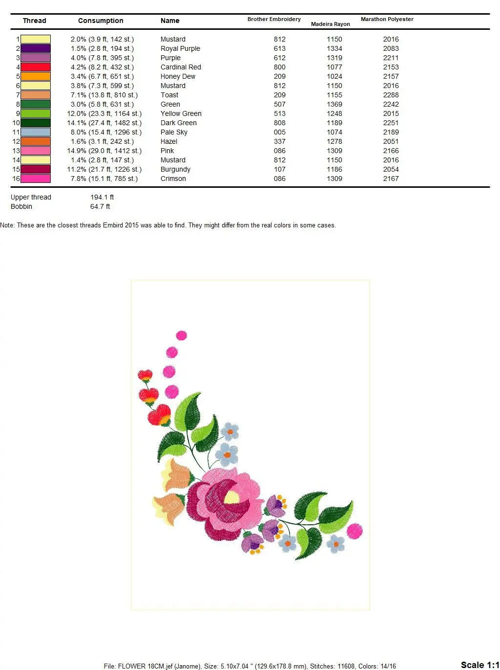 Hungarian embroidery designs - Flowers embroidery design machine embroidery pattern - Floral embroidery file - instant download digital file Marcia Embroidery