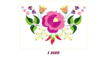 Hungarian embroidery designs - Flowers embroidery design machine embroidery pattern - Floral embroidery file - instant download digital file