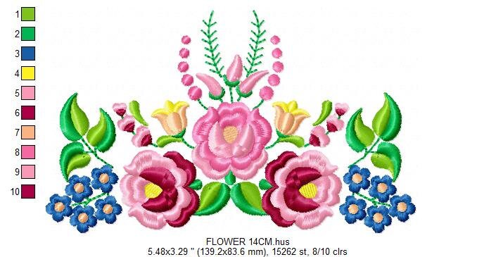 Hungarian embroidery designs - Flowers embroidery design machine embroidery pattern - Floral embroidery file - instant download digital file Marcia Embroidery