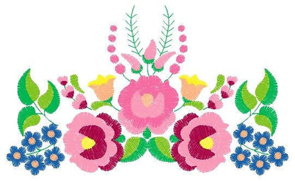 Hungarian embroidery designs - Flowers embroidery design machine embroidery pattern - Floral embroidery file - instant download digital file Marcia Embroidery