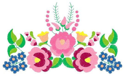 Hungarian embroidery designs - Flowers embroidery design machine embroidery pattern - Floral embroidery file - instant download digital file Marcia Embroidery