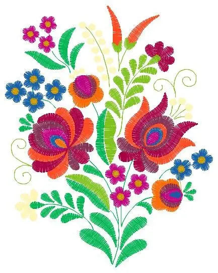 Hungarian embroidery designs - Flowers embroidery design machine embroidery pattern - Floral embroidery file - instant download digital file Marcia Embroidery