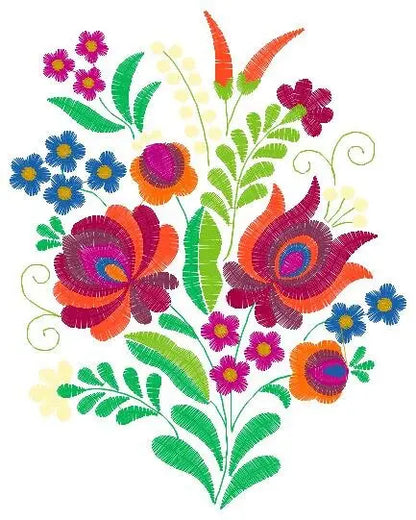 Hungarian embroidery designs - Flowers embroidery design machine embroidery pattern - Floral embroidery file - instant download digital file Marcia Embroidery