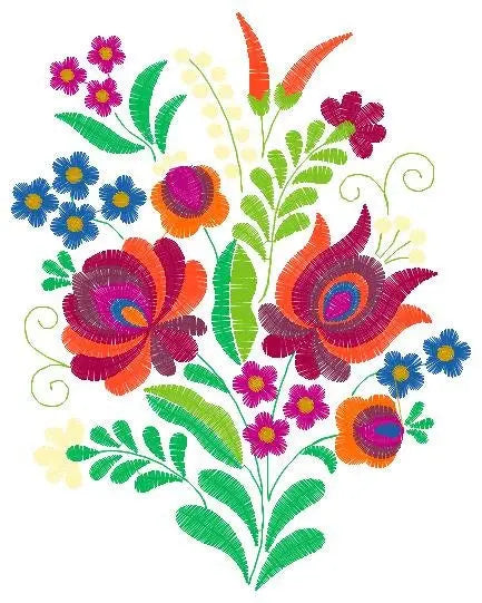 Hungarian embroidery designs - Flowers embroidery design machine embroidery pattern - Floral embroidery file - instant download digital file Marcia Embroidery