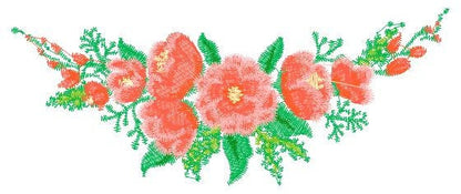 Flowers embroidery designs - Flower embroidery design machine embroidery pattern - Rose embroidery file - Floral embroidery download towel