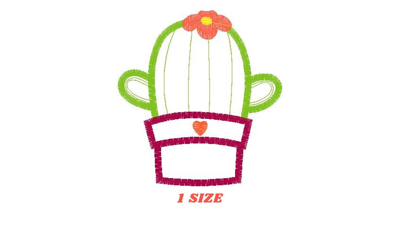 Cactus embroidery designs - Cactus vases embroidery design machine embroidery pattern - Vase embroidery file cactus applique design garden
